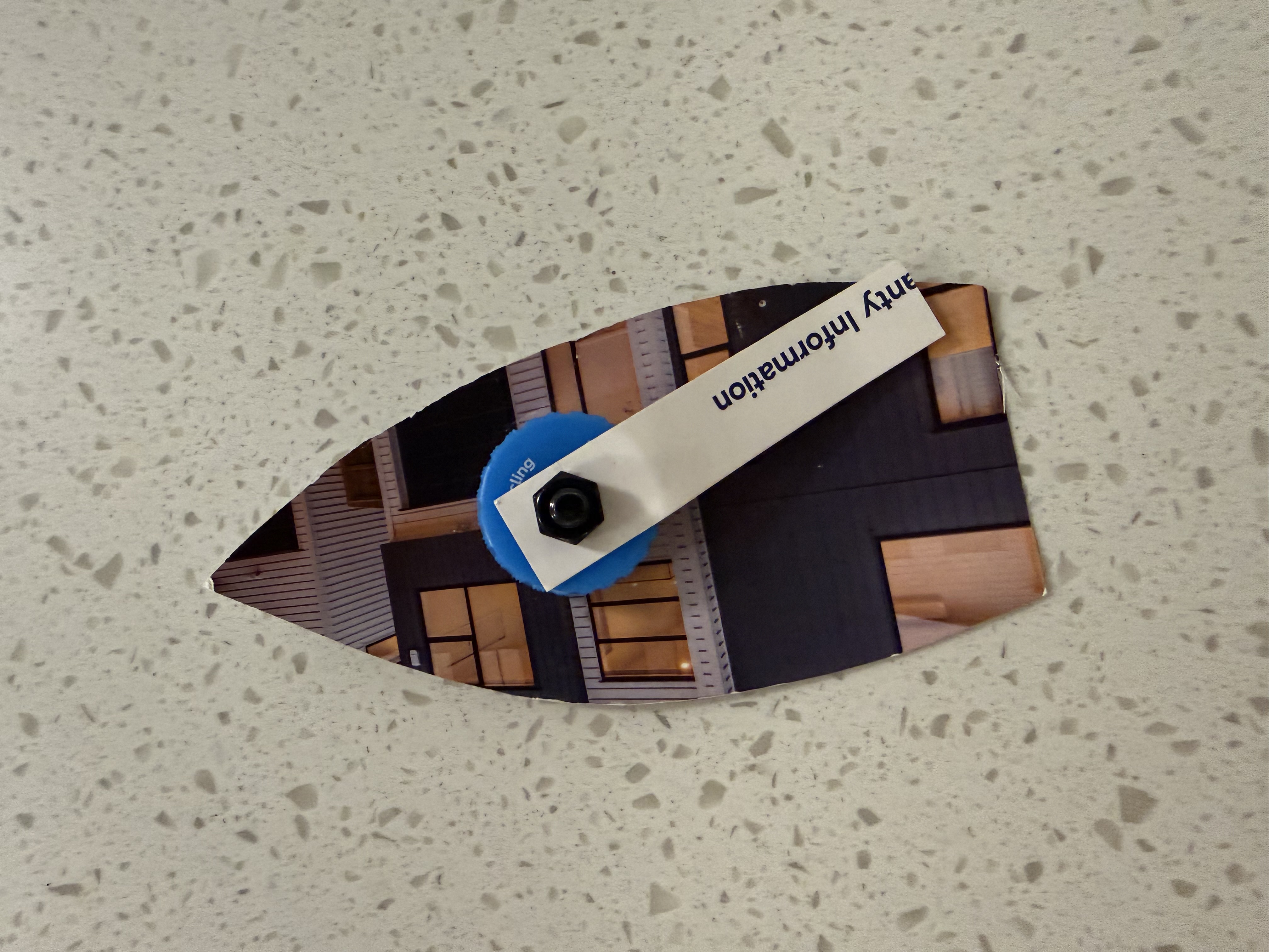 Toy yacht we built to visualise sailing concepts